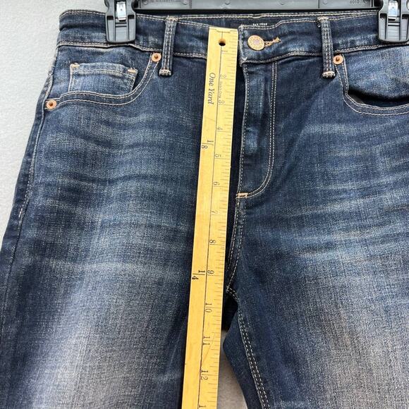 Lucky Brand Bridgette Ankle Skinny Size 4/27 Jeans Raw Hem Dark Wash 7W13923 - Picture 4 of 16
